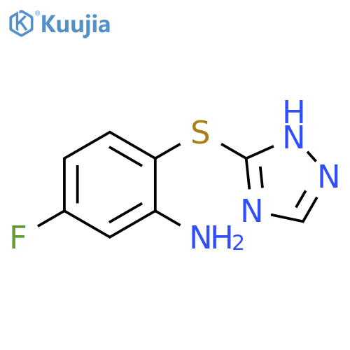 5-fluoro-2-(1H-1,2,4-triazol-5-ylsulfanyl)aniline structure