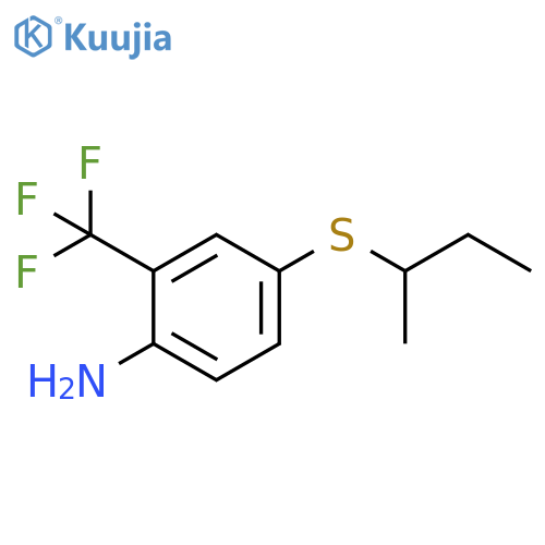 4-(butan-2-ylsulfanyl)-2-(trifluoromethyl)aniline structure