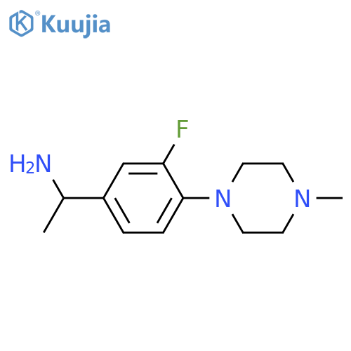 1-[3-fluoro-4-(4-methylpiperazin-1-yl)phenyl]ethan-1-amine structure