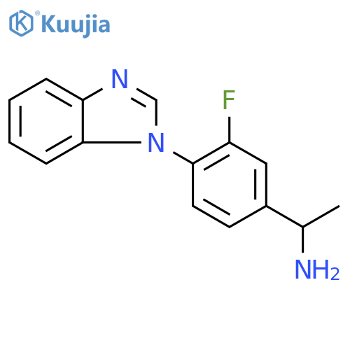 1-4-(1H-1,3-benzodiazol-1-yl)-3-fluorophenylethan-1-amine structure