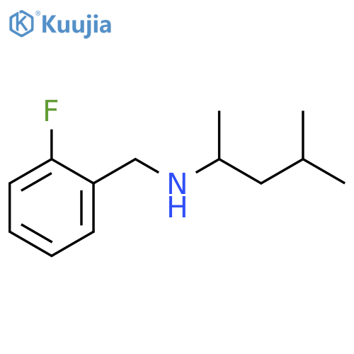 [(2-Fluorophenyl)methyl](4-methylpentan-2-yl)amine structure