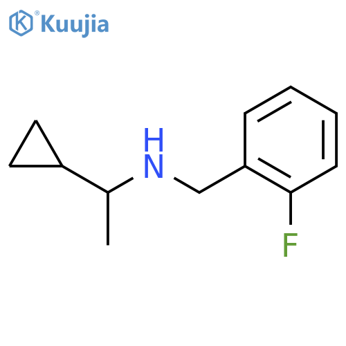 (1-Cyclopropylethyl)[(2-fluorophenyl)methyl]amine structure