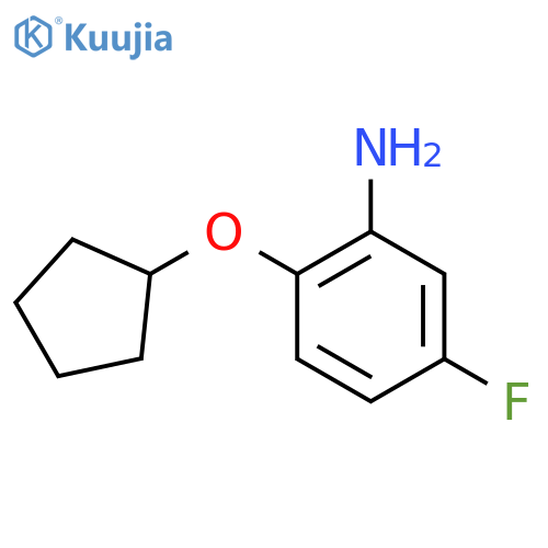 2-(Cyclopentyloxy)-5-fluoroaniline structure