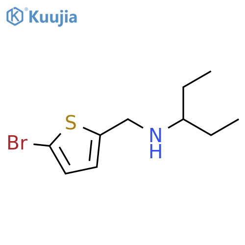 (5-bromothiophen-2-yl)methyl(pentan-3-yl)amine structure