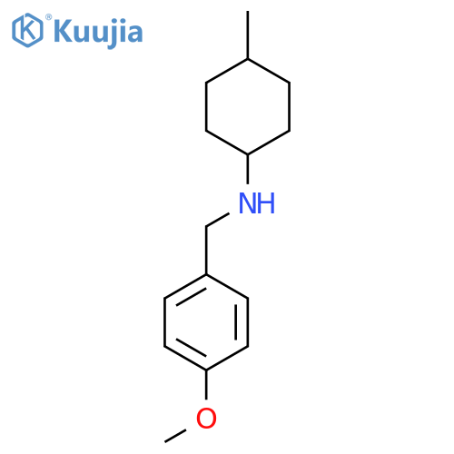 N-[(4-Methoxyphenyl)methyl]-4-methylcyclohexan-1-amine structure