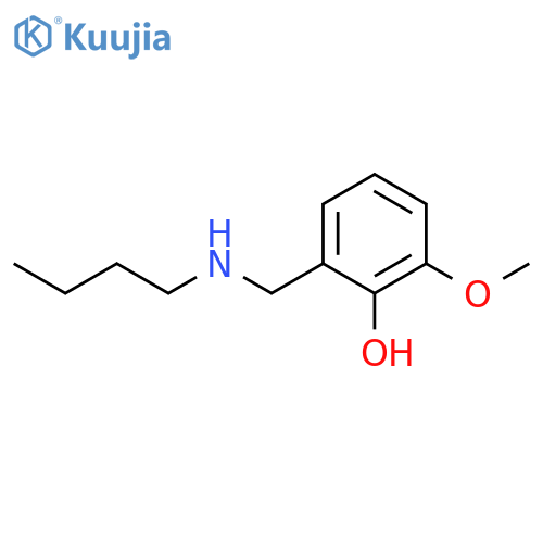 2-(butylamino)methyl-6-methoxyphenol structure