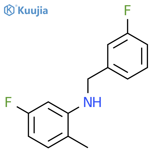 5-Fluoro-N-(3-fluorobenzyl)-2-methylaniline structure