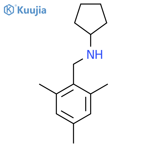 N-[(2,4,6-Trimethylphenyl)methyl]cyclopentanamine structure