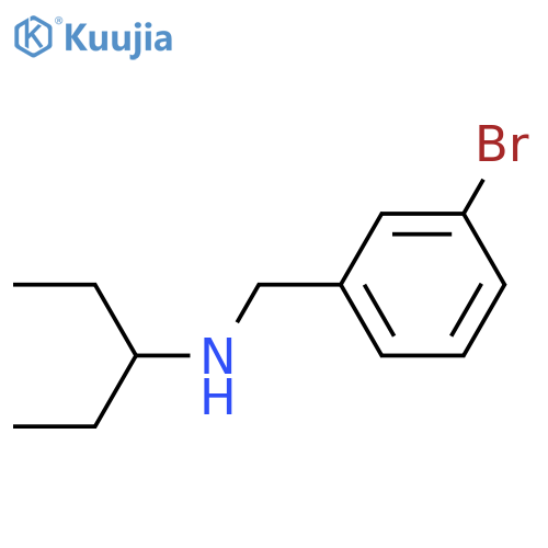 [(3-bromophenyl)methyl](pentan-3-yl)amine structure