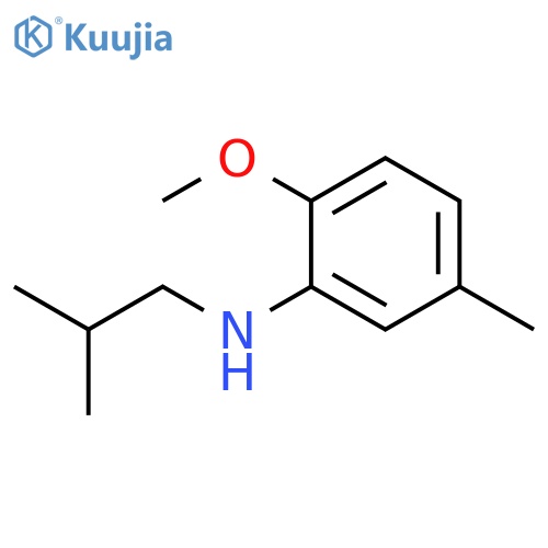 2-methoxy-5-methyl-N-(2-methylpropyl)aniline structure