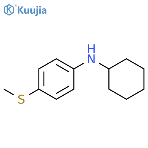 N-cyclohexyl-4-(methylsulfanyl)aniline structure