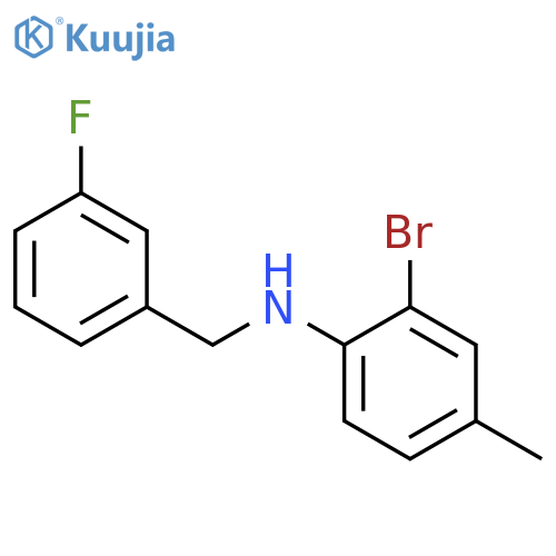 2-Bromo-N-(3-fluorobenzyl)-4-methylaniline structure