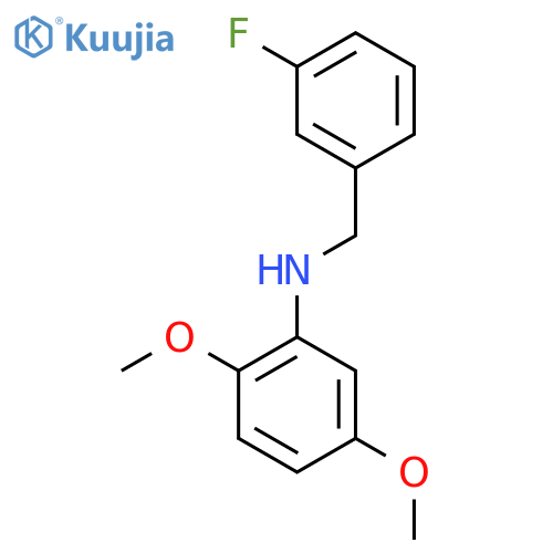 N-[(3-fluorophenyl)methyl]-2,5-dimethoxyaniline structure
