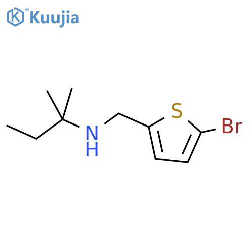 (5-bromothiophen-2-yl)methyl(2-methylbutan-2-yl)amine structure
