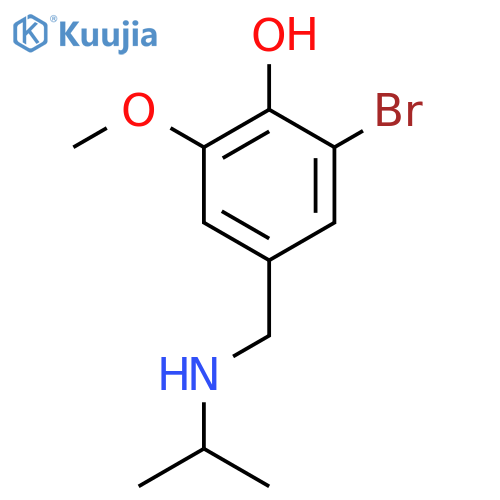 2-Bromo-6-methoxy-4-{[(propan-2-yl)amino]methyl}phenol structure