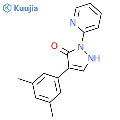 3H-Pyrazol-3-one, 4-(3,5-dimethylphenyl)-1,2-dihydro-2-(2-pyridinyl)- structure