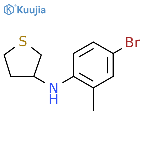 N-(4-bromo-2-methylphenyl)thiolan-3-amine structure