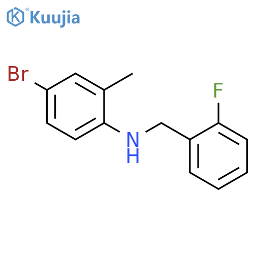 4-Bromo-N-(2-fluorobenzyl)-2-methylaniline structure