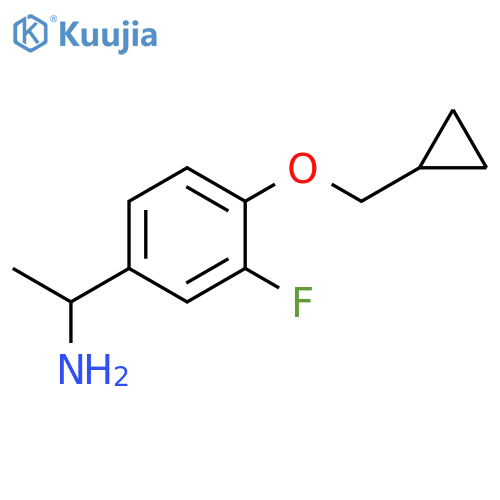 1-4-(Cyclopropylmethoxy)-3-fluorophenylethan-1-amine structure
