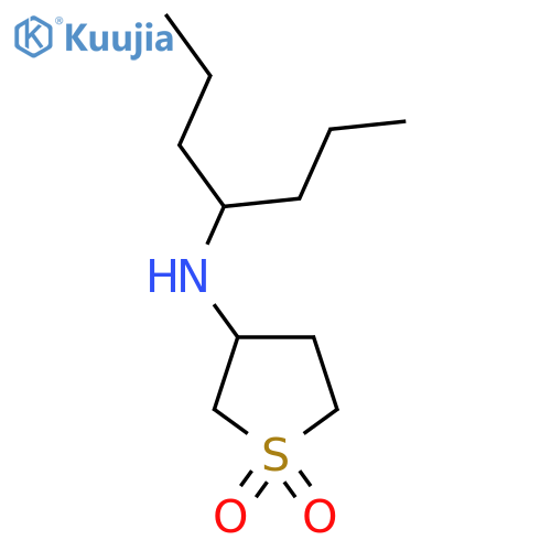 3-[(heptan-4-yl)amino]-1λ⁶-thiolane-1,1-dione structure