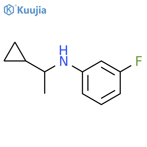 N-(1-cyclopropylethyl)-3-fluoroaniline structure
