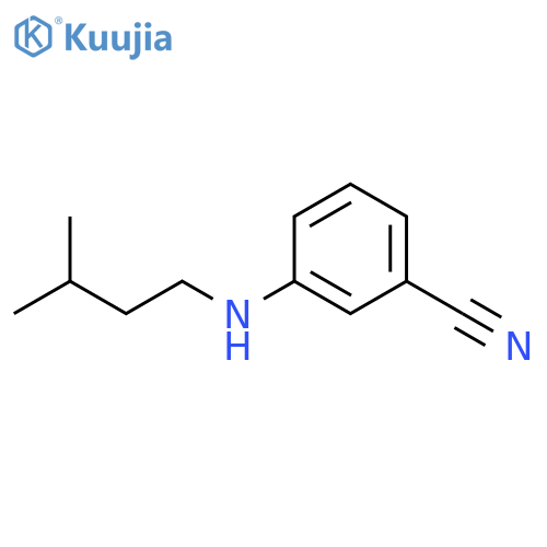 3-(3-methylbutyl)aminobenzonitrile structure
