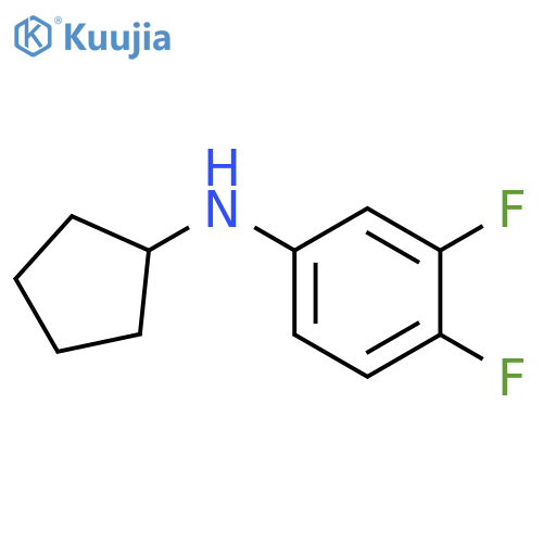 N-cyclopentyl-3,4-difluoroaniline structure
