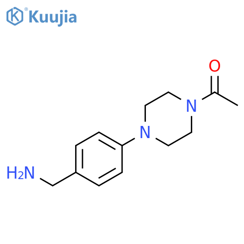 1-{4-[4-(aminomethyl)phenyl]piperazin-1-yl}ethan-1-one structure
