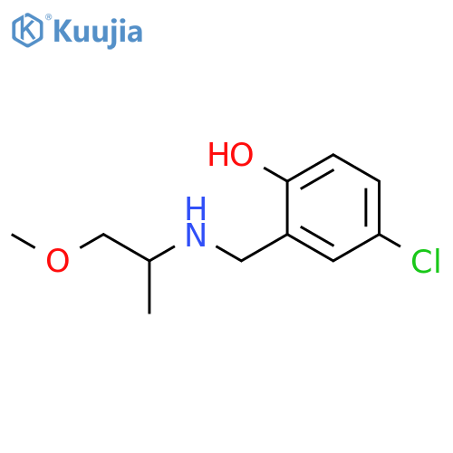 4-chloro-2-{(1-methoxypropan-2-yl)aminomethyl}phenol structure