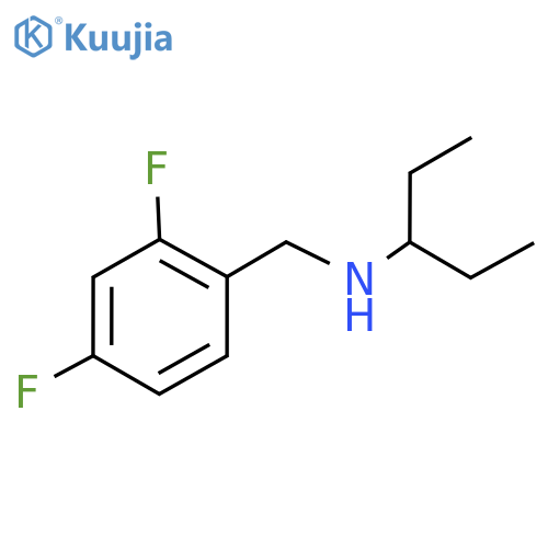 [(2,4-Difluorophenyl)methyl](pentan-3-yl)amine structure