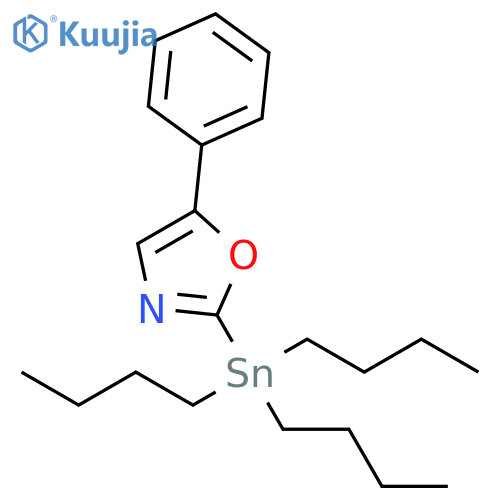 tributyl-(5-phenyl-1,3-oxazol-2-yl)stannane structure