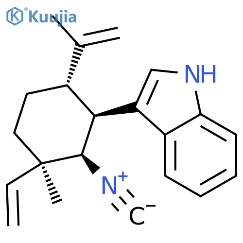 1H-Indole,3-[(1S,2R,3R,6S)-3-ethenyl-2-isocyano-3-methyl-6-(1-methylethenyl)cyclohexyl]- structure