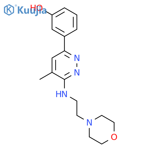 Phenol, 3-[5-methyl-6-[[2-(4-morpholinyl)ethyl]amino]-3-pyridazinyl]- structure
