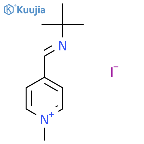 Pyridinium,4-[[(1,1-dimethylethyl)imino]methyl]-1-methyl-, iodide (1:1) structure
