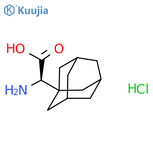 Tricyclo[3.3.1.13,7]decane-1-acetic acid, α-amino-, hydrochloride, (αR)- structure