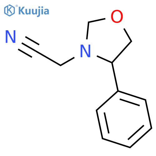 3-Oxazolidineacetonitrile, 4-phenyl-, (R)- structure