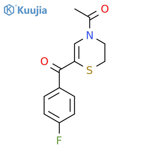 2H-1,4-Thiazine, 4-acetyl-6-(4-fluorobenzoyl)-3,4-dihydro- structure