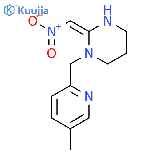 Pyrimidine, hexahydro-1-[(5-methyl-2-pyridinyl)methyl]-2-(nitromethylene)- structure