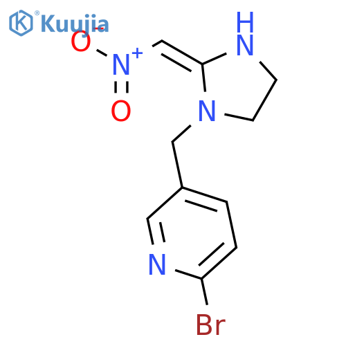 Pyridine, 2-bromo-5-[[2-(nitromethylene)-1-imidazolidinyl]methyl]- structure