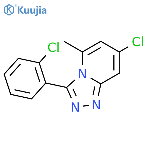 7-chloro-3-(2-chlorophenyl)-5-methyl-1,2,4-Triazolo[4,3-a]pyridine structure