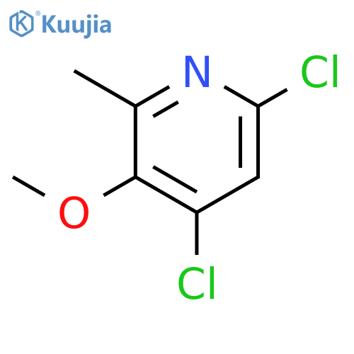 4,6-dichloro-3-methoxy-2-methylpyridine structure