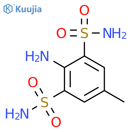 4-amino-6-methyl-1,3-benzenedisulfonamide structure