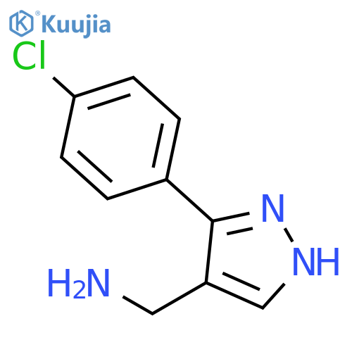 3-(4-Chlorophenyl)-1H-pyrazol-4-ylmethylamine structure