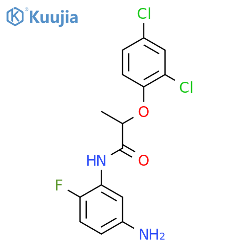 N-(5-Amino-2-fluorophenyl)-2-(2,4-dichlorophenoxy)propanamide structure
