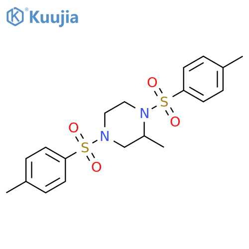 2-methyl-1,4-bis(4-methylbenzenesulfonyl)piperazine structure
