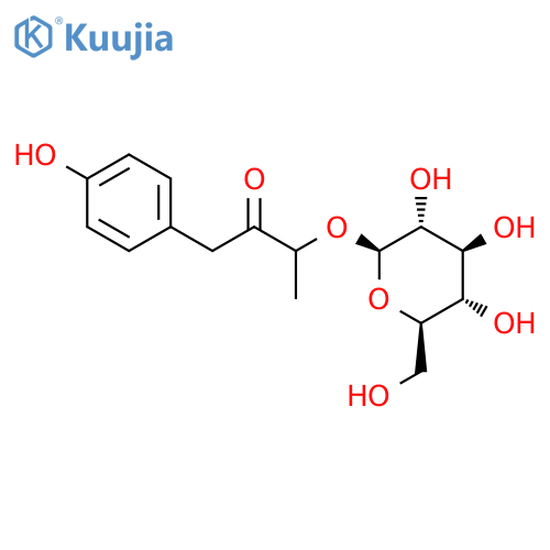 3-beta-glucopyranosyloxy-1-(4-hydroxyphenyl)-butanone structure