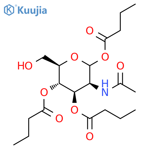 2-Acetamido-1,3,4-tri-O-butanoyl-2-deoxy-D-mannopyranose structure