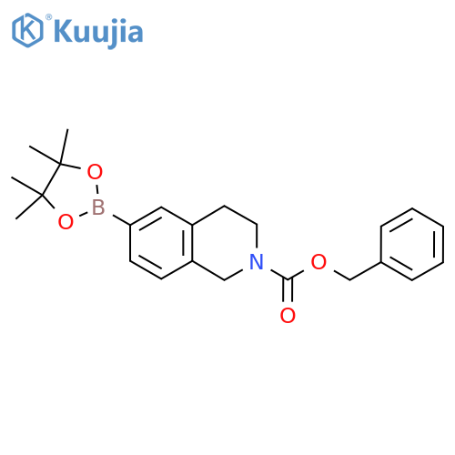 Benzyl 6-(4,4,5,5-tetramethyl-1,3,2-dioxaborolan-2-yl)-3,4-dihydroisoquinoline-2(1H)-carboxylate structure
