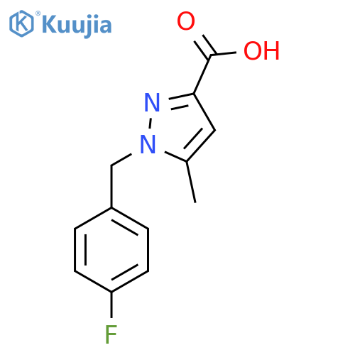 1-(4-Fluorobenzyl)-5-methyl-1H-pyrazole-3-carboxylic acid structure