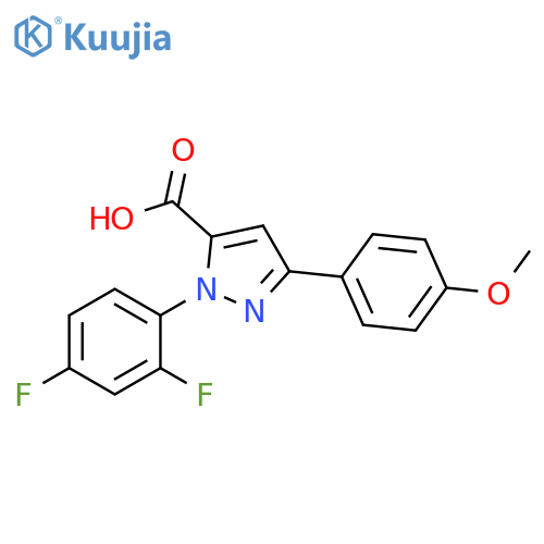 1H-Pyrazole-5-carboxylic acid, 1-(2,4-difluorophenyl)-3-(4-methoxyphenyl)- structure